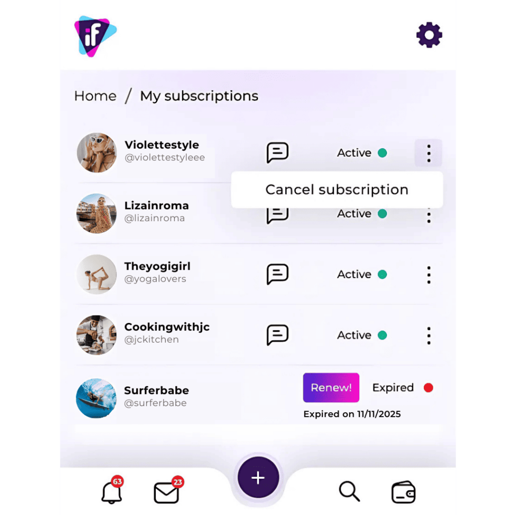 Managing Your Subscriptions