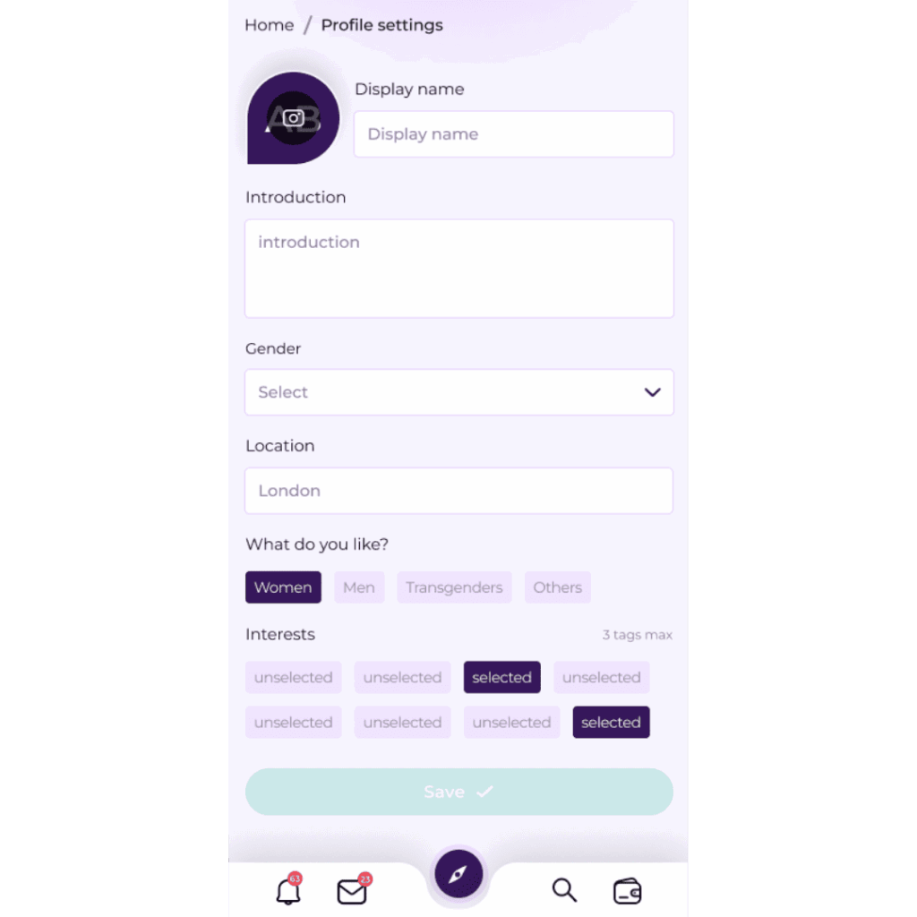 Guía para fans - configuración de perfil